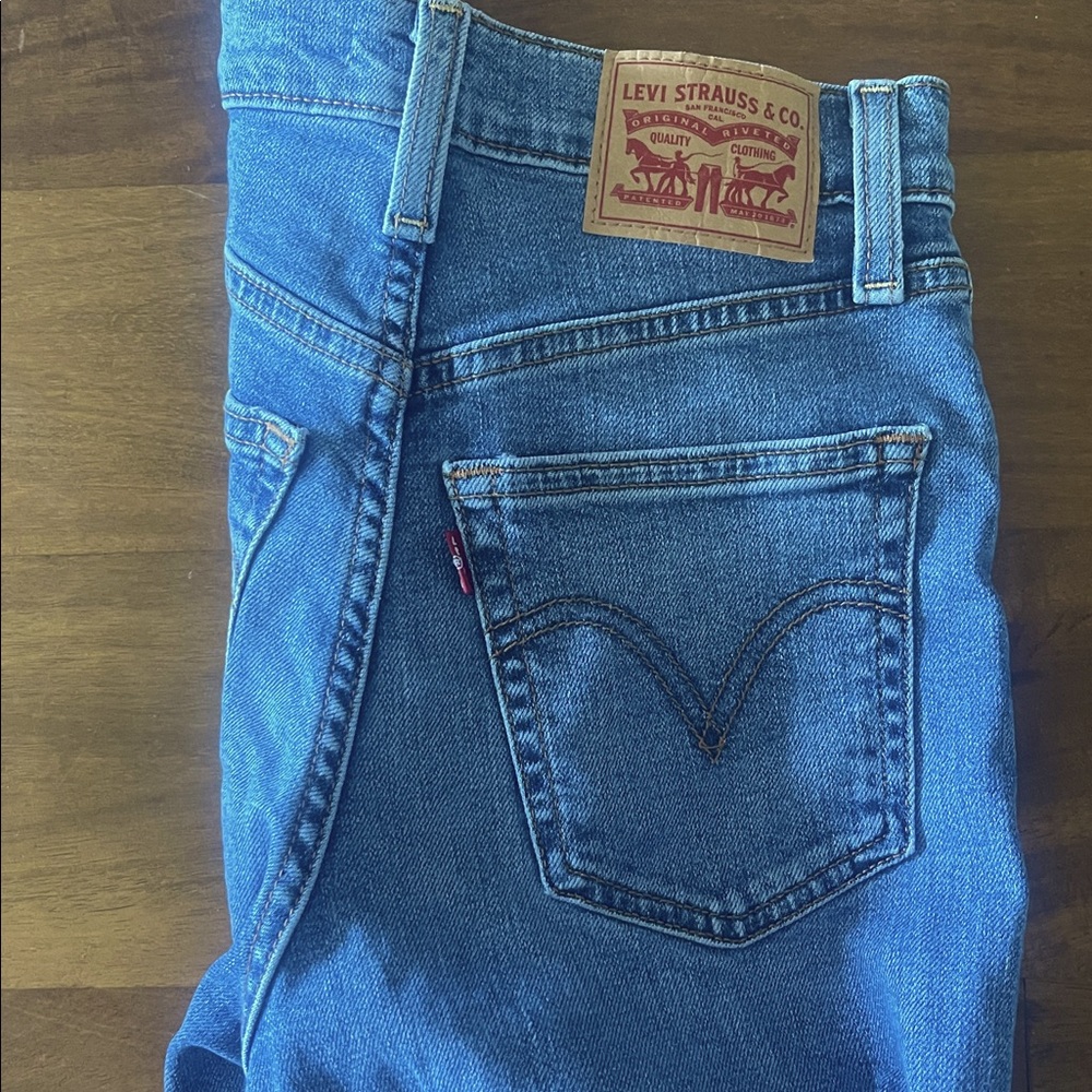 Levi rib cage bell , Classic Blue Women's Jeans 24 - Picture 7 of 9